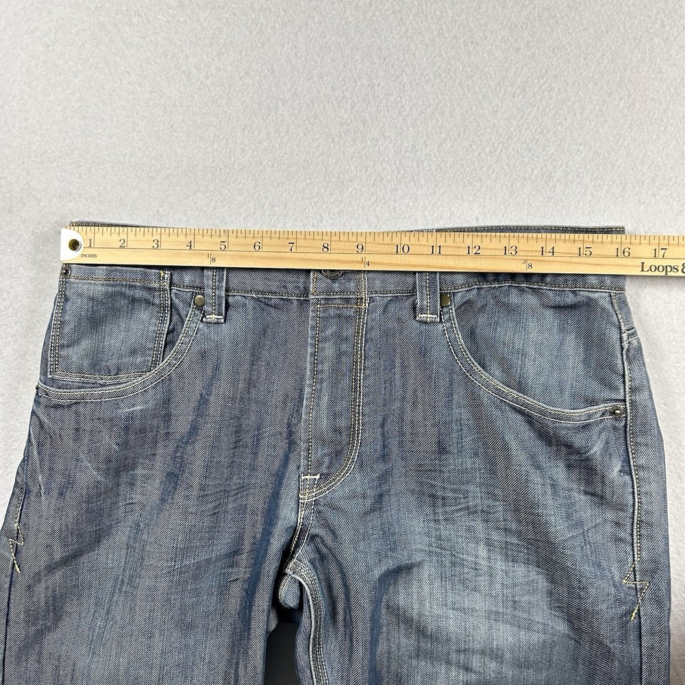 Levis Jeans Mens 32x30‎ Light Blue Denim Slim Straight Button Pockets Baggy Y2K - Picture 5 of 10